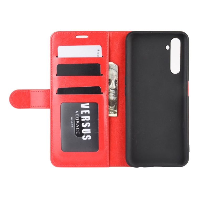 For OPPO Realme 6 Pro R64 Texture Single Horizontal Flip Protective Case with Holder & Card Slots & Wallet& Photo Frame