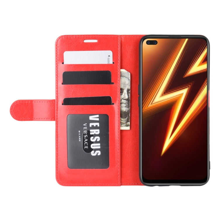 For OPPO Realme 6 Pro R64 Texture Single Horizontal Flip Protective Case with Holder & Card Slots & Wallet& Photo Frame