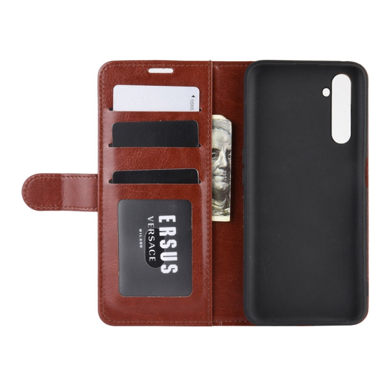 For OPPO Realme 6 Pro R64 Texture Single Horizontal Flip Protective Case with Holder & Card Slots & Wallet& Photo Frame