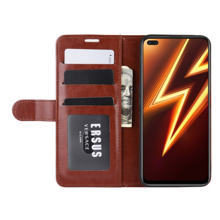 For OPPO Realme 6 Pro R64 Texture Single Horizontal Flip Protective Case with Holder & Card Slots & Wallet& Photo Frame