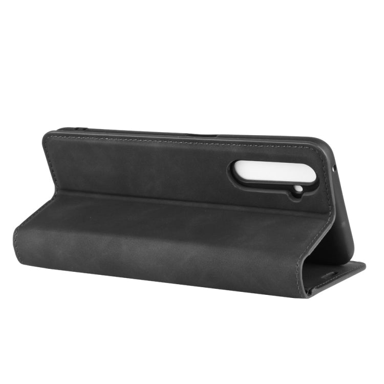 For OPPO Realme 6 Pro Retro-skin Business Magnetic Suction Leather Case with Holder & Card Slots & Wallet