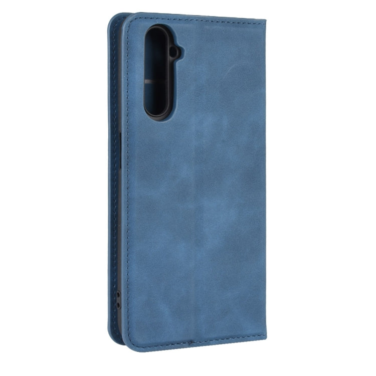 For OPPO Realme 6 Pro Retro-skin Business Magnetic Suction Leather Case with Holder & Card Slots & Wallet