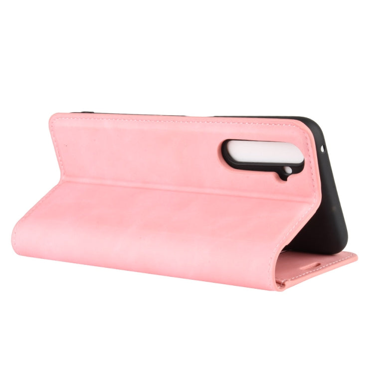 For OPPO Realme 6 Pro Retro-skin Business Magnetic Suction Leather Case with Holder & Card Slots & Wallet