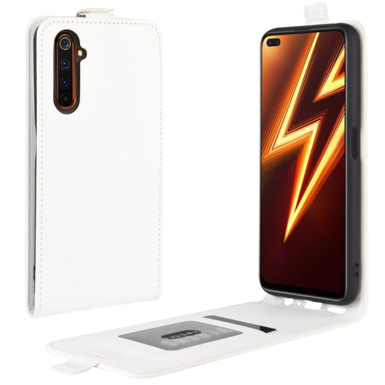 For OPPO Realme 6 Pro R64 Texture Single Vertical Flip Leather Protective Case with Card Slots & Photo Frame