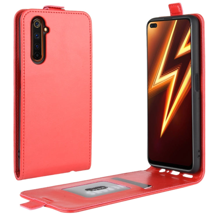 For OPPO Realme 6 Pro R64 Texture Single Vertical Flip Leather Protective Case with Card Slots & Photo Frame