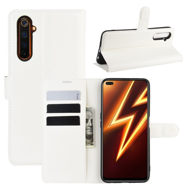 For OPPO Realme 6 Pro Litchi Texture Horizontal Flip Protective Case with Holder & Card Slots & Wallet