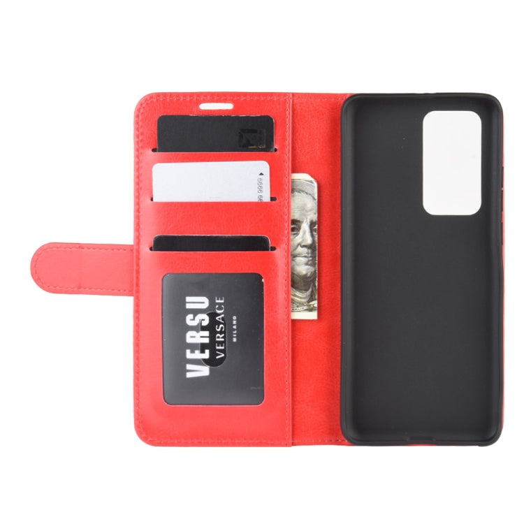 For Huawei P40 Pro+/P40 Pro Plus R64 Texture Single Horizontal Flip Protective Case with Holder & Card Slots & Wallet& Photo Frame