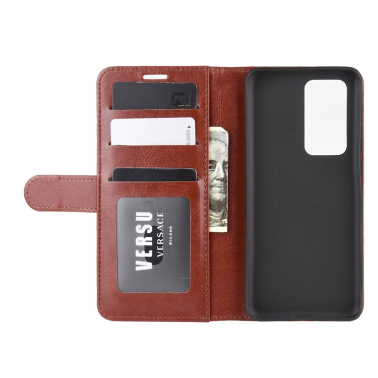 For Huawei P40 Pro+/P40 Pro Plus R64 Texture Single Horizontal Flip Protective Case with Holder & Card Slots & Wallet& Photo Frame