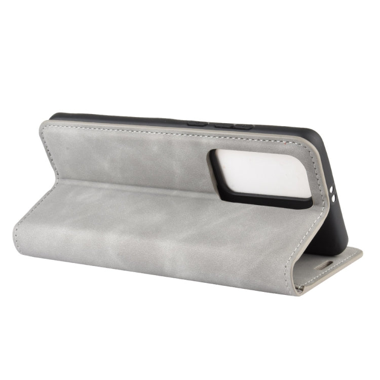 For Huawei P40 Pro+ Retro-skin Business Magnetic Suction Leather Case with Holder & Card Slots & Wallet