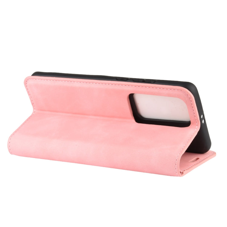 For Huawei P40 Pro+ Retro-skin Business Magnetic Suction Leather Case with Holder & Card Slots & Wallet