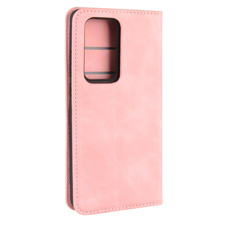 For Huawei P40 Pro+ Retro-skin Business Magnetic Suction Leather Case with Holder & Card Slots & Wallet