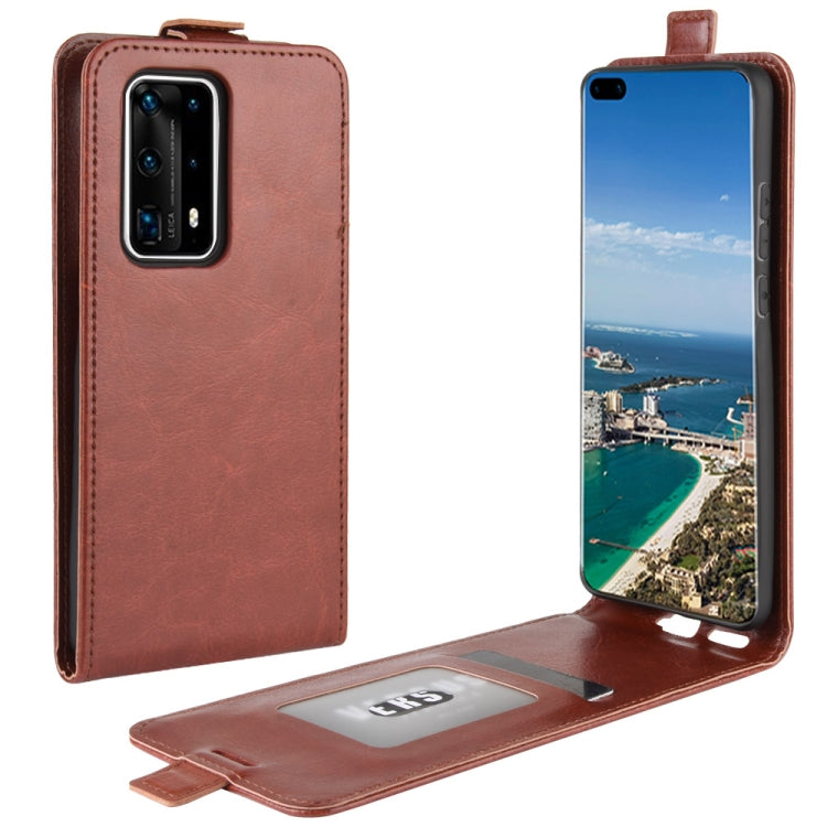 For Huawei P40 Pro+/P40 Pro Plus R64 Texture Single Vertical Flip Leather Protective Case with Card Slots & Photo Frame