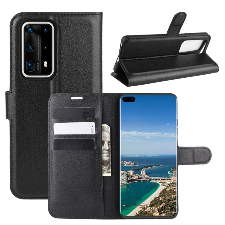 For Huawei P40 Pro+/P40 Pro Plus Litchi Texture Horizontal Flip Protective Case with Holder & Card Slots & Wallet