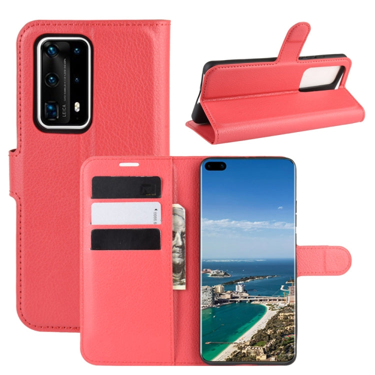 For Huawei P40 Pro+/P40 Pro Plus Litchi Texture Horizontal Flip Protective Case with Holder & Card Slots & Wallet