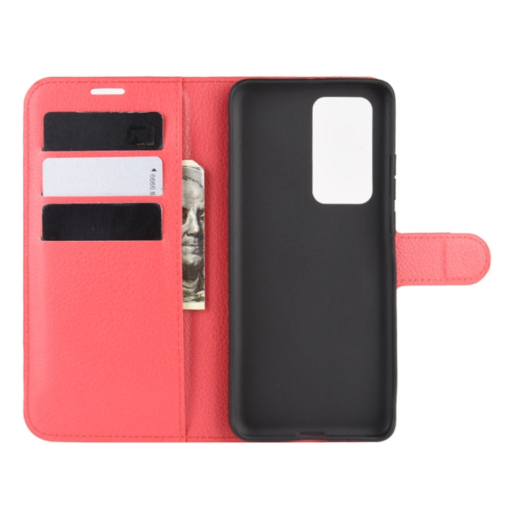 For Huawei P40 Pro+/P40 Pro Plus Litchi Texture Horizontal Flip Protective Case with Holder & Card Slots & Wallet