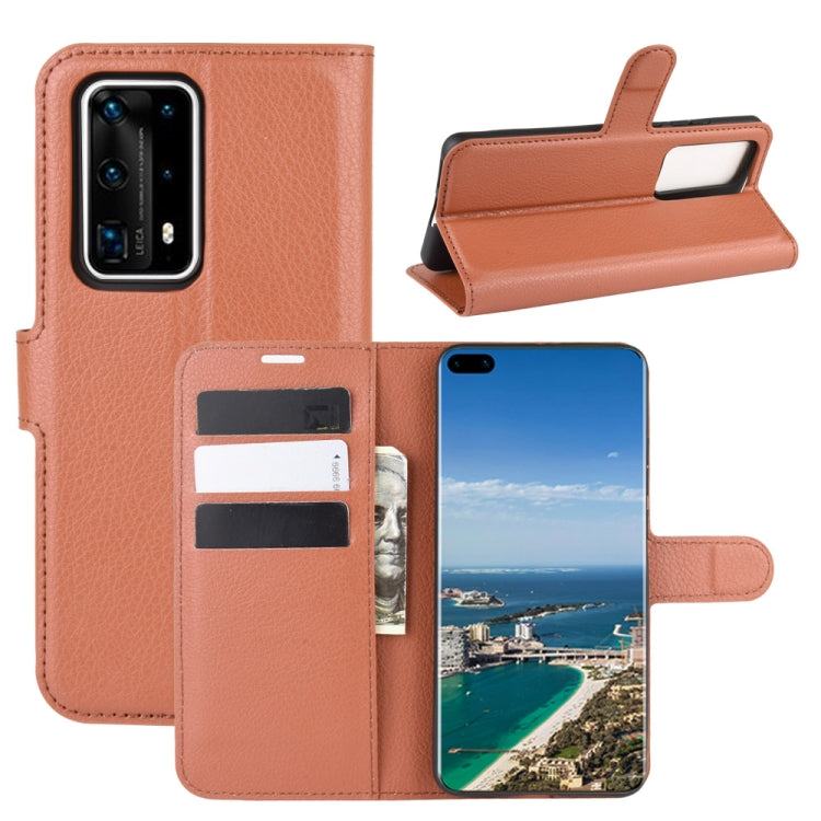 For Huawei P40 Pro+/P40 Pro Plus Litchi Texture Horizontal Flip Protective Case with Holder & Card Slots & Wallet