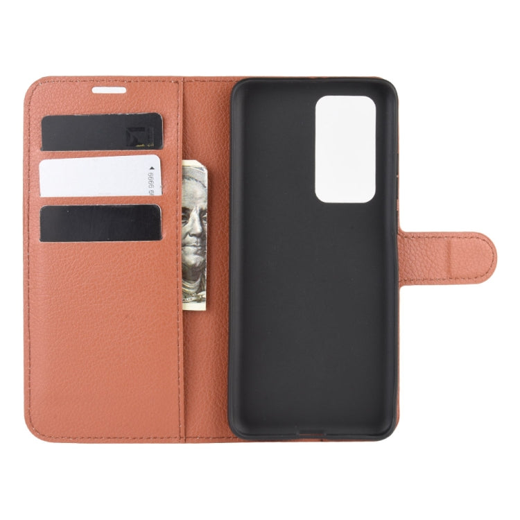 For Huawei P40 Pro+/P40 Pro Plus Litchi Texture Horizontal Flip Protective Case with Holder & Card Slots & Wallet
