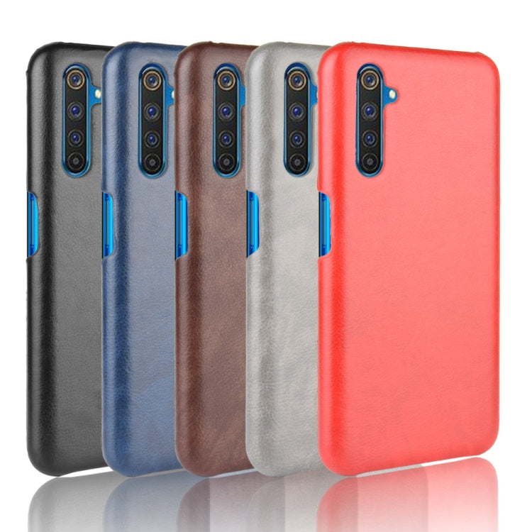 For OPPO Realme 6 Pro Shockproof Litchi Texture PC + PU Case
