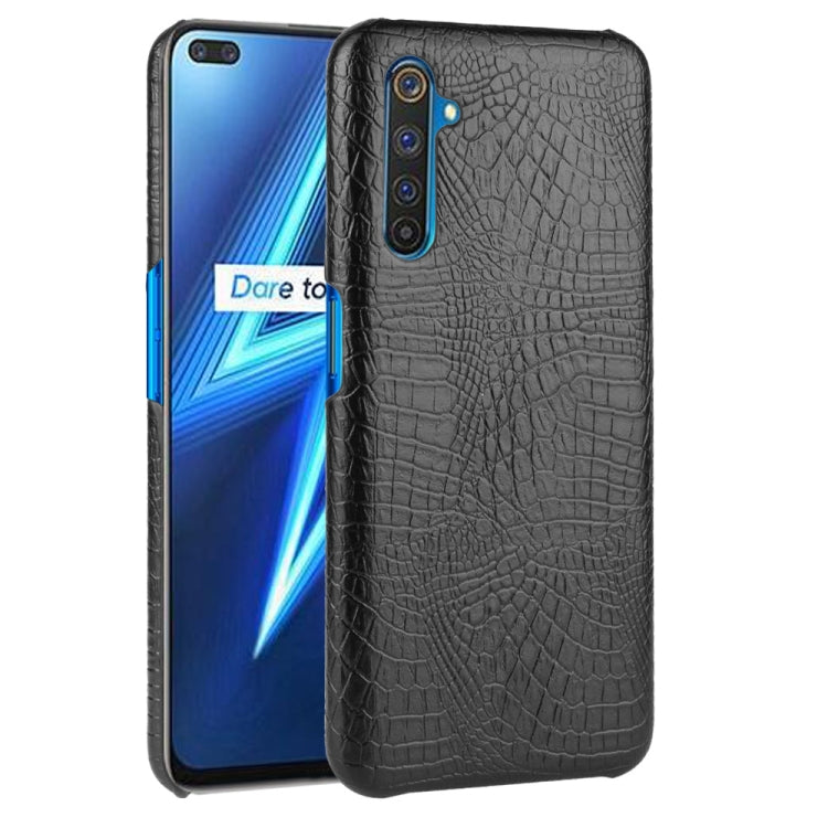 For Oppo Realme 6 Pro Shockproof Crocodile Texture PC + PU Case