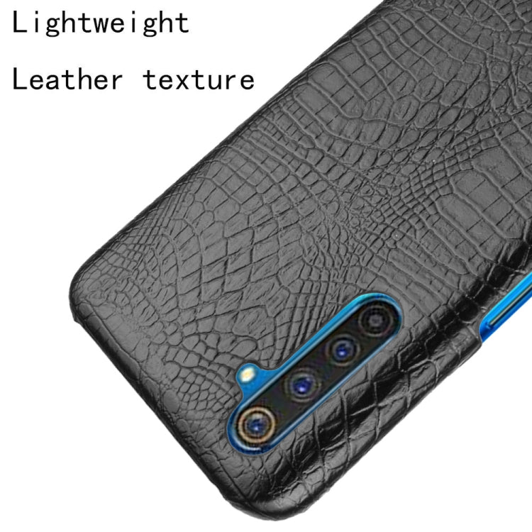 For Oppo Realme 6 Pro Shockproof Crocodile Texture PC + PU Case