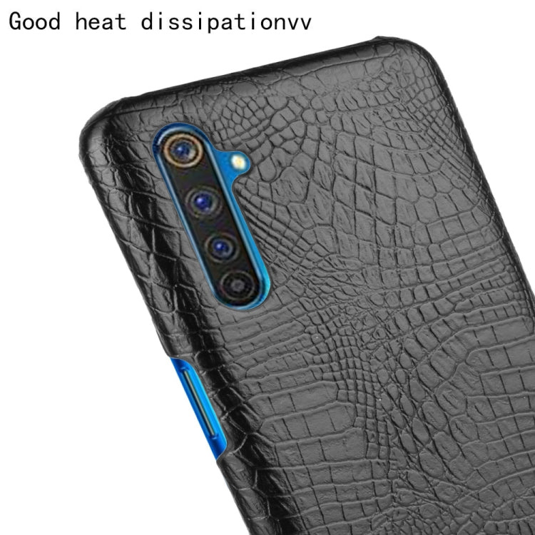 For Oppo Realme 6 Pro Shockproof Crocodile Texture PC + PU Case