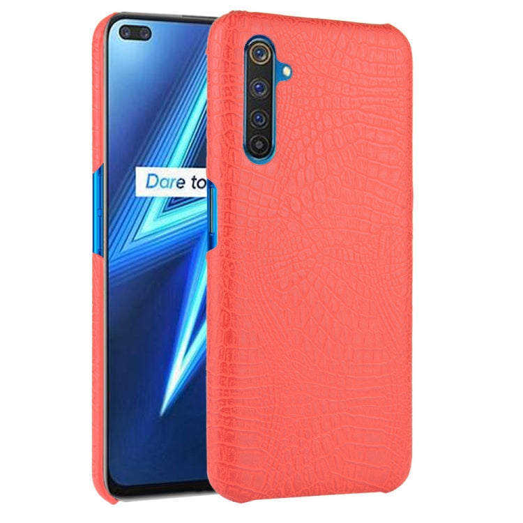 For Oppo Realme 6 Pro Shockproof Crocodile Texture PC + PU Case