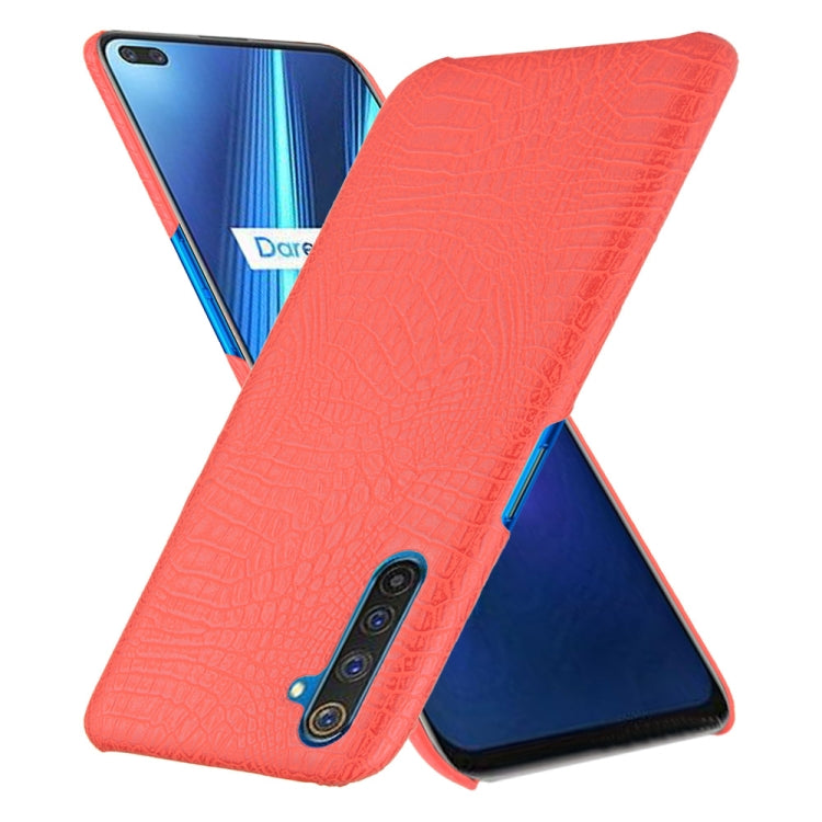 For Oppo Realme 6 Pro Shockproof Crocodile Texture PC + PU Case