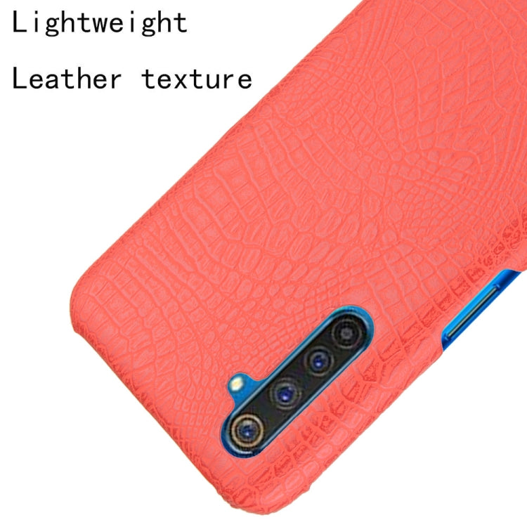 For Oppo Realme 6 Pro Shockproof Crocodile Texture PC + PU Case