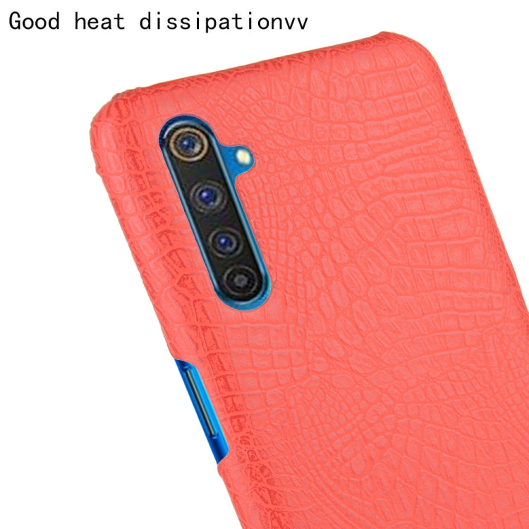 For Oppo Realme 6 Pro Shockproof Crocodile Texture PC + PU Case