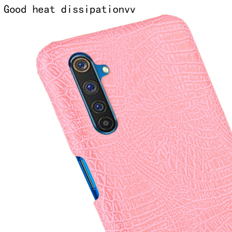 For Oppo Realme 6 Pro Shockproof Crocodile Texture PC + PU Case