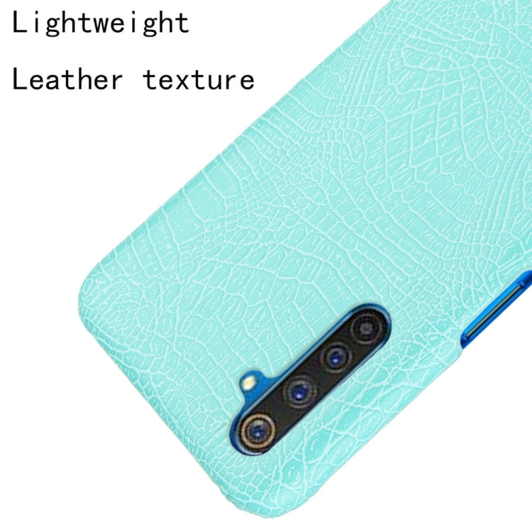 For Oppo Realme 6 Pro Shockproof Crocodile Texture PC + PU Case