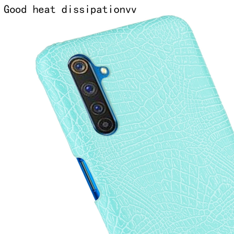 For Oppo Realme 6 Pro Shockproof Crocodile Texture PC + PU Case