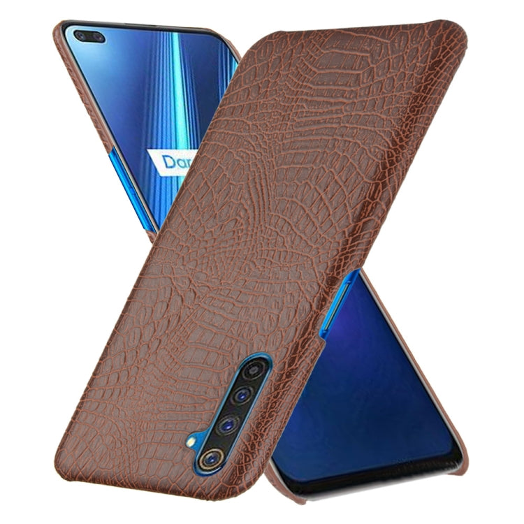 For Oppo Realme 6 Pro Shockproof Crocodile Texture PC + PU Case