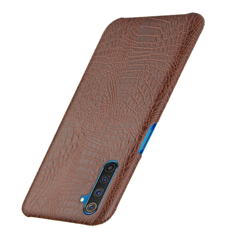 For Oppo Realme 6 Pro Shockproof Crocodile Texture PC + PU Case
