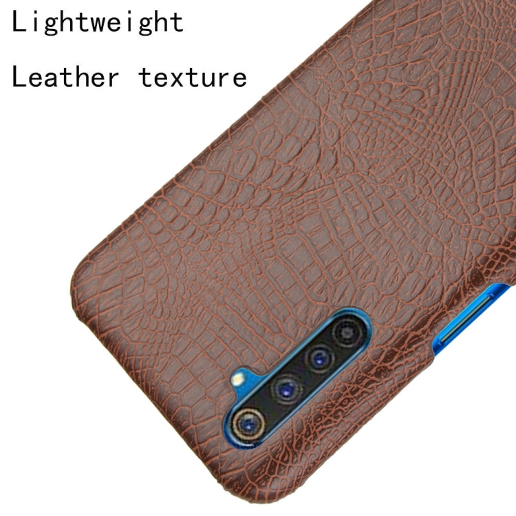 For Oppo Realme 6 Pro Shockproof Crocodile Texture PC + PU Case
