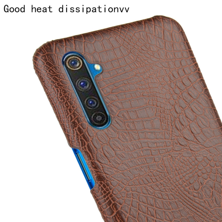For Oppo Realme 6 Pro Shockproof Crocodile Texture PC + PU Case