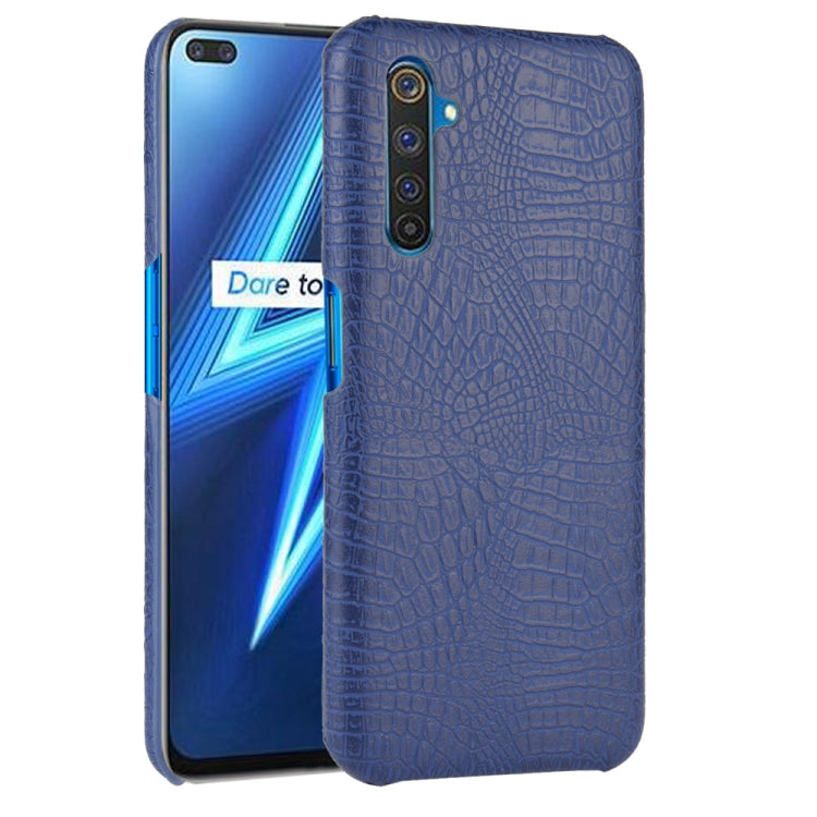For Oppo Realme 6 Pro Shockproof Crocodile Texture PC + PU Case