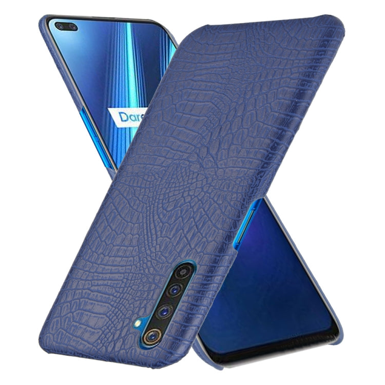 For Oppo Realme 6 Pro Shockproof Crocodile Texture PC + PU Case