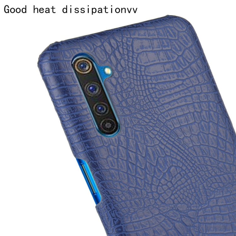 For Oppo Realme 6 Pro Shockproof Crocodile Texture PC + PU Case