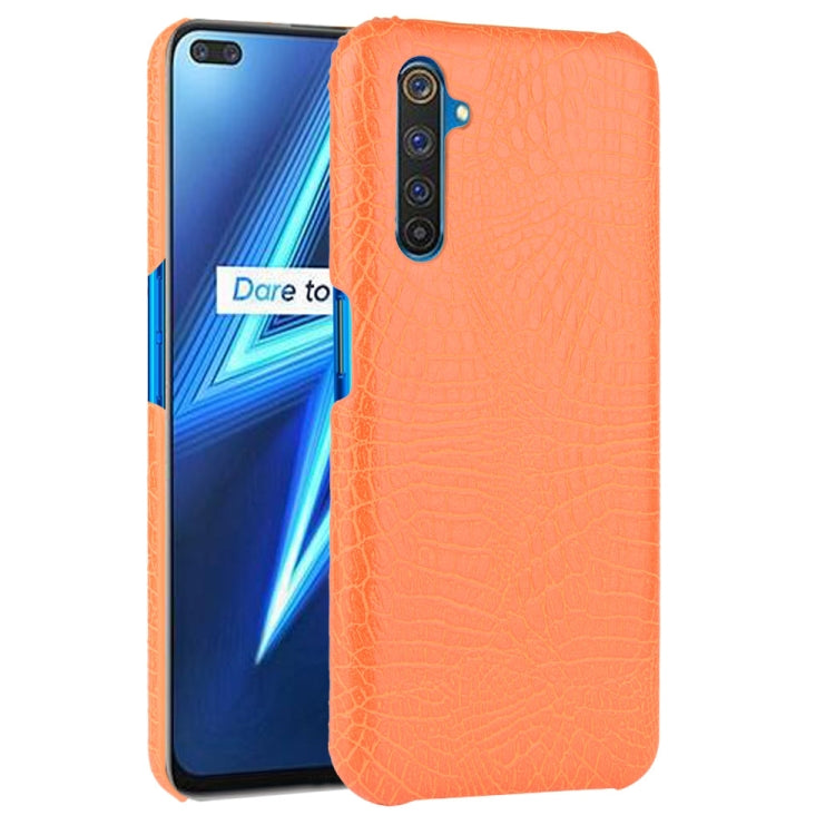 For Oppo Realme 6 Pro Shockproof Crocodile Texture PC + PU Case
