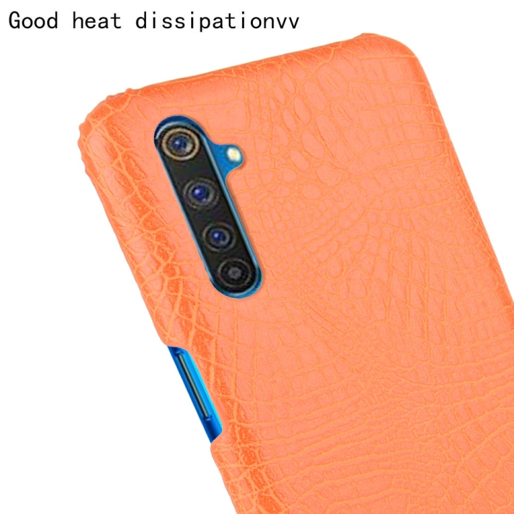 For Oppo Realme 6 Pro Shockproof Crocodile Texture PC + PU Case