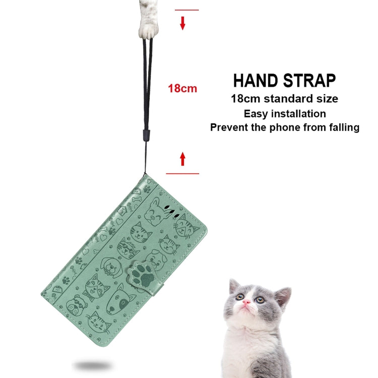 For Huawei P40 Lite/Nova 7i/Nova 6se Cute Cat and Dog Embossed Horizontal Flip Leather Case with Bracket / Card Slot / Wallet / Lanyard