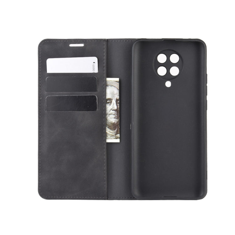 For Xiaomi Redmi K30 Pro Retro-skin Business Magnetic Suction Leather Case with Holder & Card Slots & Wallet