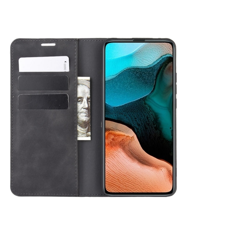 For Xiaomi Redmi K30 Pro Retro-skin Business Magnetic Suction Leather Case with Holder & Card Slots & Wallet