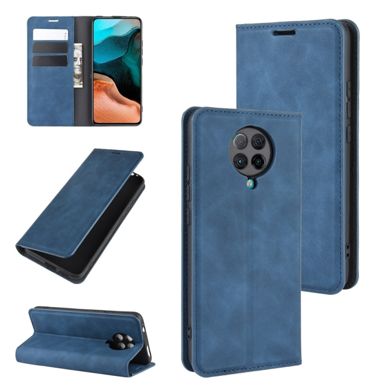 For Xiaomi Redmi K30 Pro Retro-skin Business Magnetic Suction Leather Case with Holder & Card Slots & Wallet