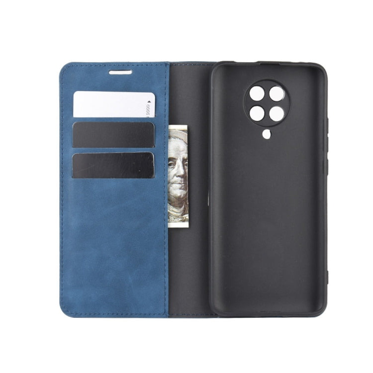 For Xiaomi Redmi K30 Pro Retro-skin Business Magnetic Suction Leather Case with Holder & Card Slots & Wallet