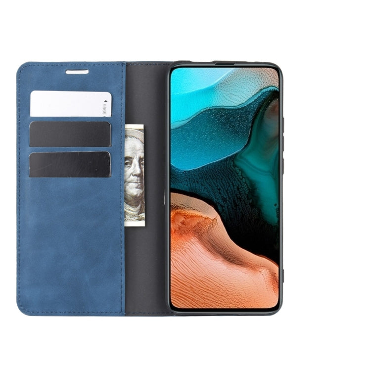For Xiaomi Redmi K30 Pro Retro-skin Business Magnetic Suction Leather Case with Holder & Card Slots & Wallet