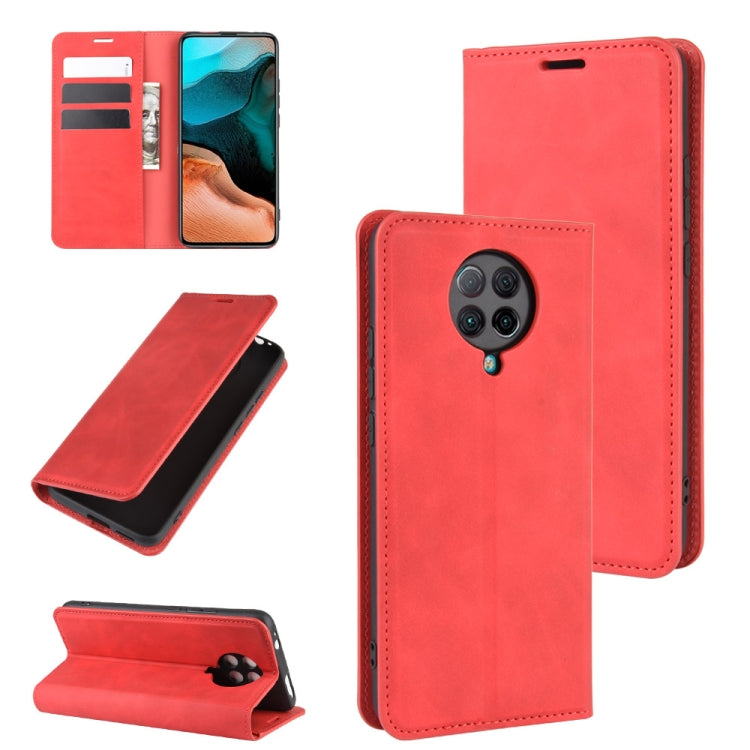 For Xiaomi Redmi K30 Pro Retro-skin Business Magnetic Suction Leather Case with Holder & Card Slots & Wallet
