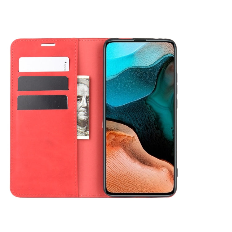 For Xiaomi Redmi K30 Pro Retro-skin Business Magnetic Suction Leather Case with Holder & Card Slots & Wallet