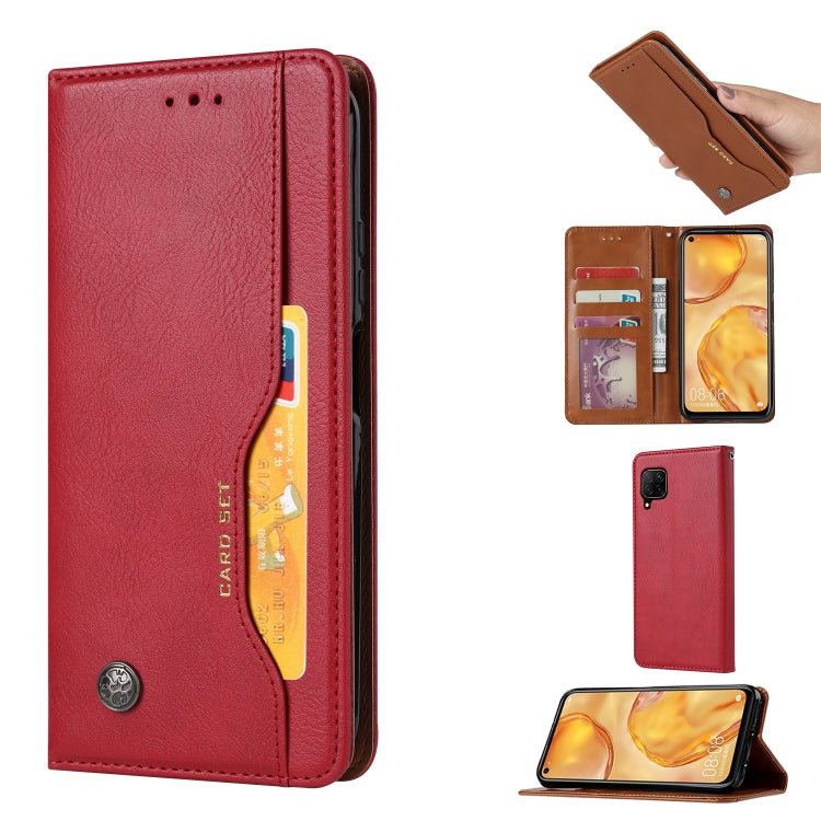 For Huawei P40Lite/ NOVA7i/ Nova 6SE Knead Skin Texture Horizontal Flip Leather Case , with Photo Frame & Holder & Card Slots & Wallet